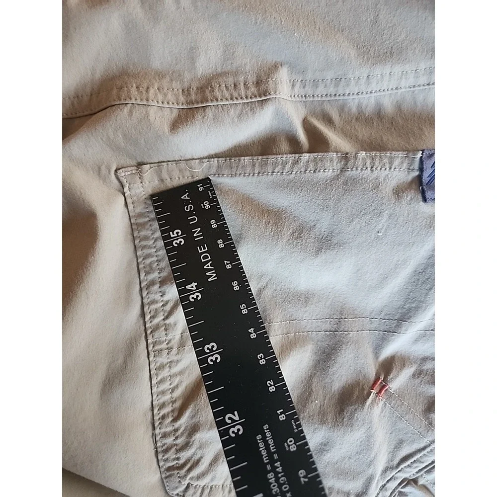 LL Bean Mens Cresta Cargo Hiking‎ Pants 34x30 Water Resistant Lightweight Beige